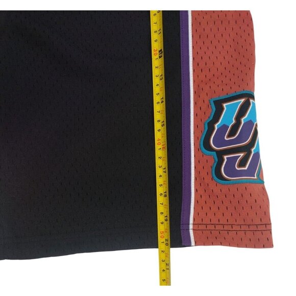 Hardwood Classics Utah Jazz NBA Basketball Mesh Shorts Black & Orange LG(14/16). - Picture 9 of 10